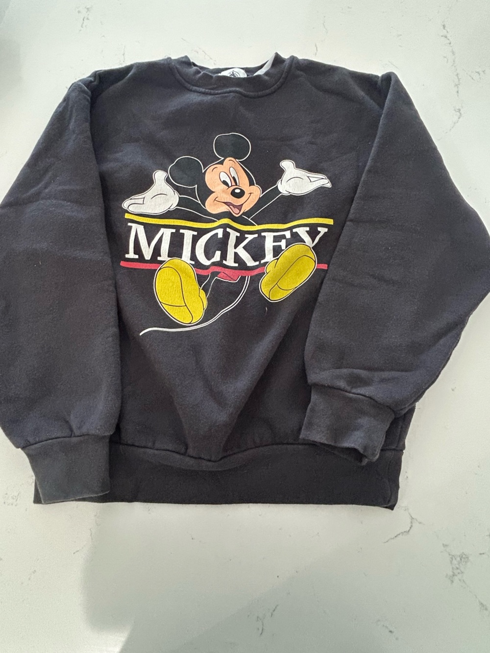 Vintage Disneyland Mickey Black Crewneck Sweatshirt
